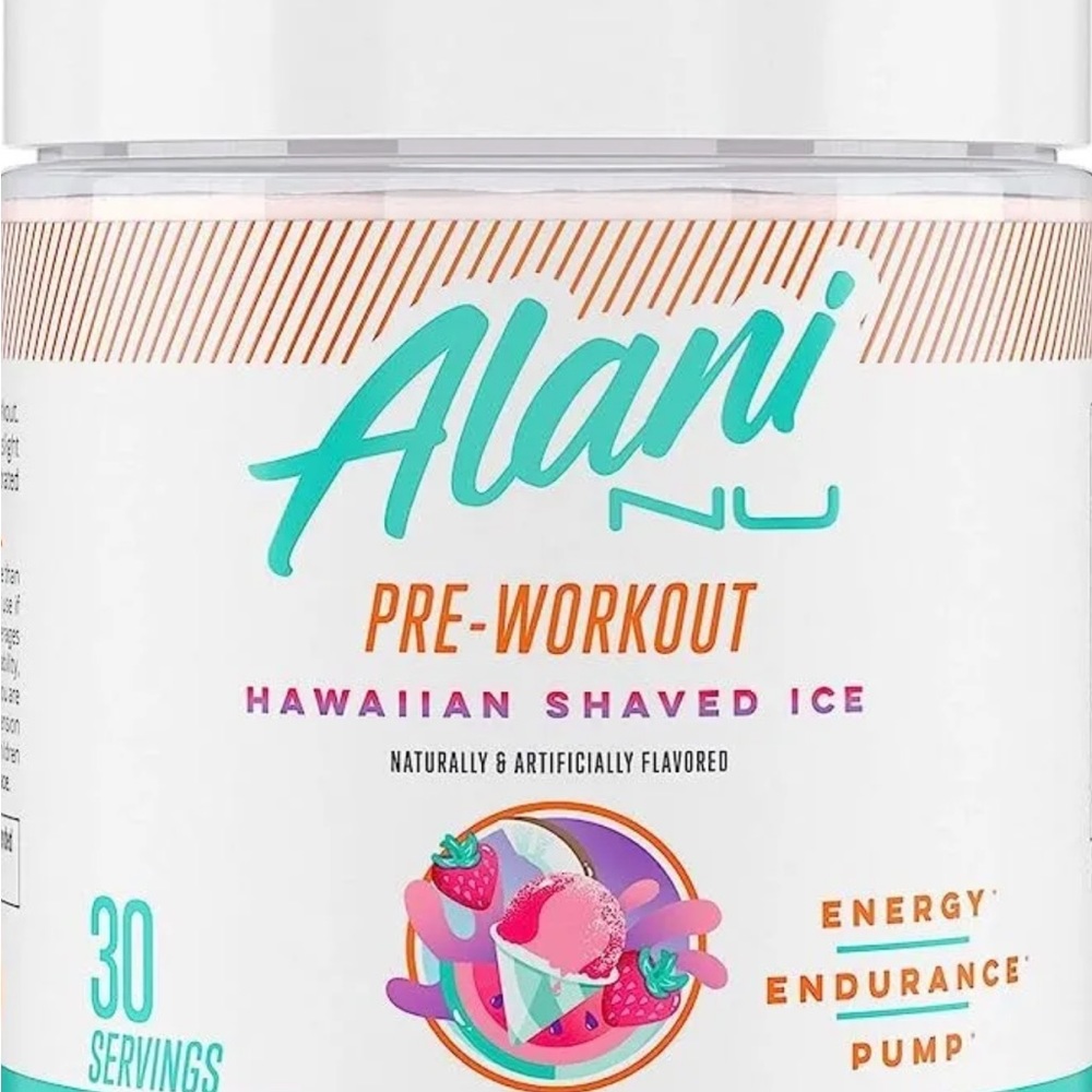 Alani PRE Workout 30 Servings Hawaiian Shaved Ice Flaver